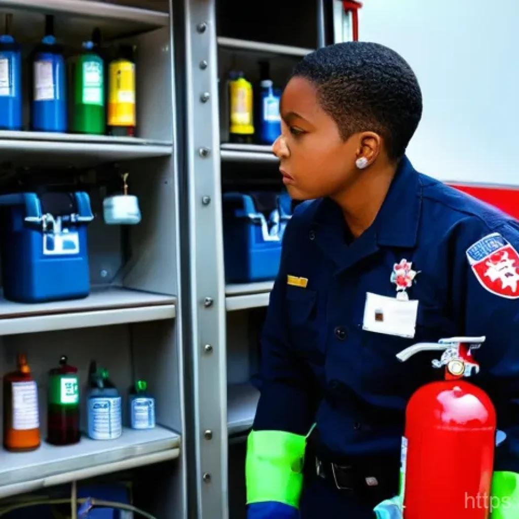 응급구조사 출동 노하우 공유 - **Prompt:** A highly focused emergency medical technician (EMT), gender-neutral and of diverse ethni...