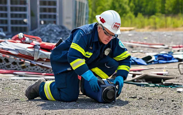 응급구조사 연봉 협상 팁 - A confident Emergency Medical Technician, dressed in smart business attire, engaged in a professiona...