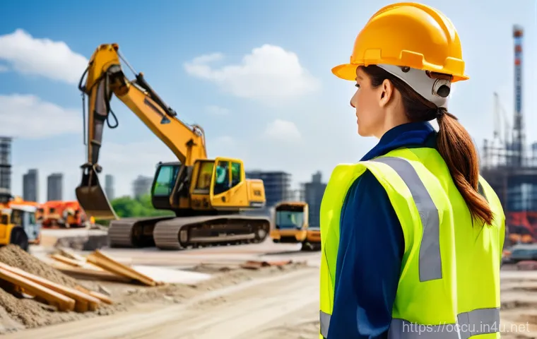 응급구조사와 커뮤니티 협력 - **Industrial Site Safety Guardian:**
A dynamic, realistic photograph depicting a female emergenc...